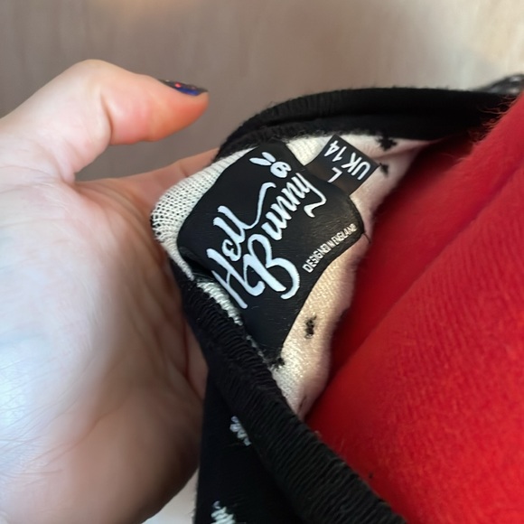 Hell Bunny Halloween bats black & white Christmas style cardigan - Picture 4 of 5